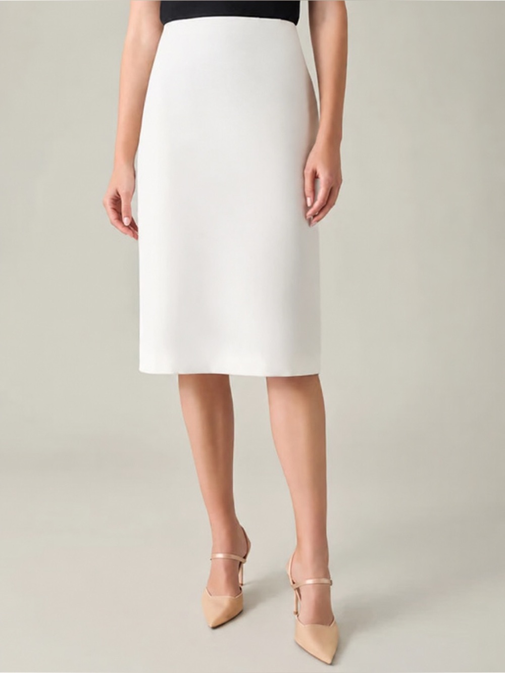 Ralph Lauren Heritage Pencil Skirt in Light Ivory